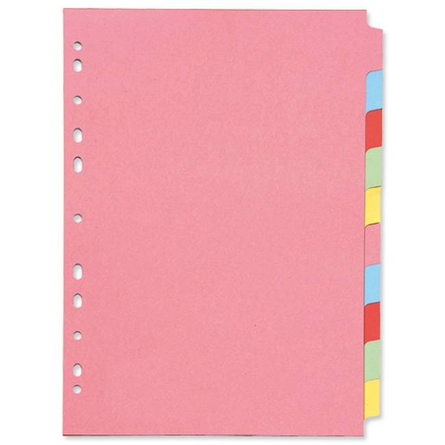 Intercalaires Opmark 10 onglets colorés