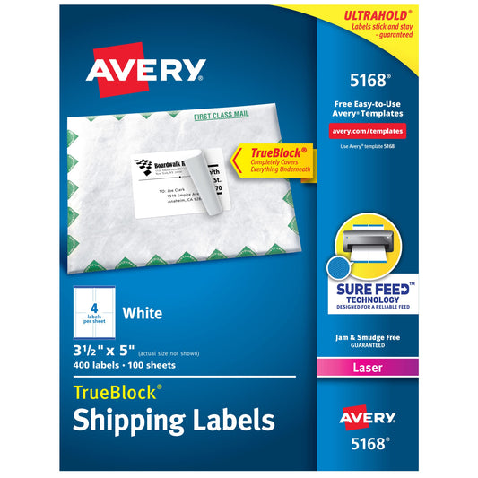 Étiquette Avery 3.5" x 5" 5168