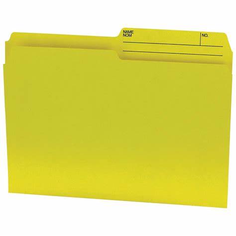 File Folder Hilroy Letter Yellow
