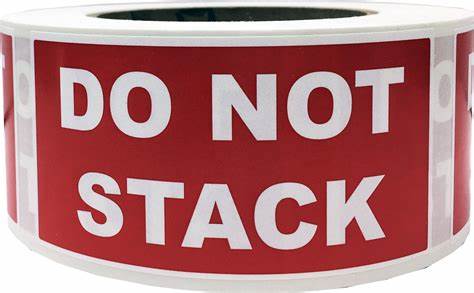 Label "DO NOT STACK"