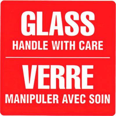 Label "FRAGILE VERRE/GLASS" psl3