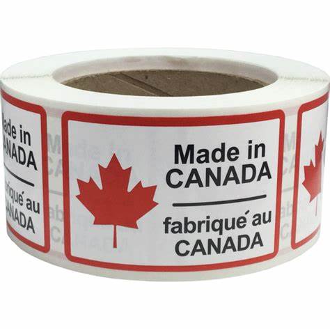 Étiquette "FABRIQUÉ AU CANADA" psl7