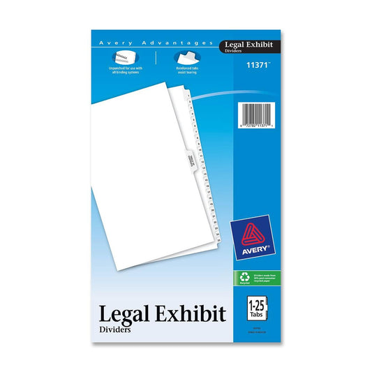 Dividers Legal Exhibit Unpunched Sheets 1-15